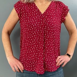 Fun 2 Fun Size M Cap Sleeve Blouse